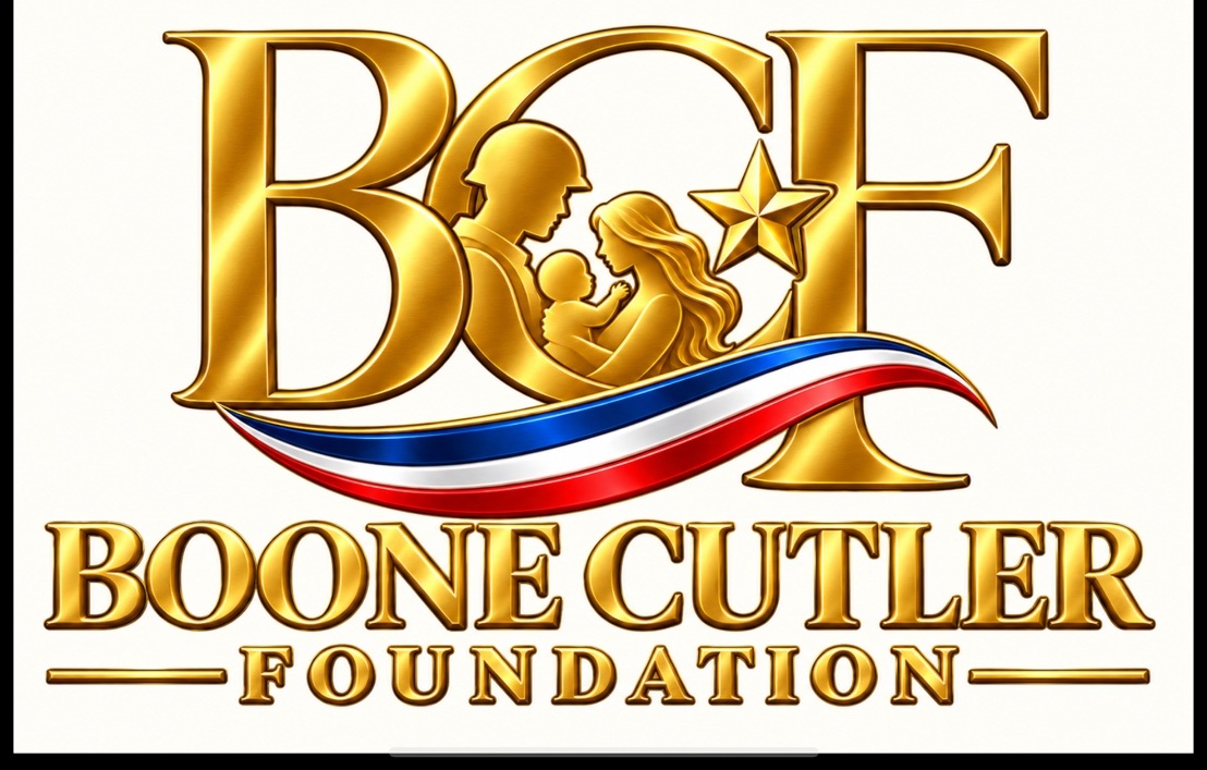 BCF gold family and American-flag logo